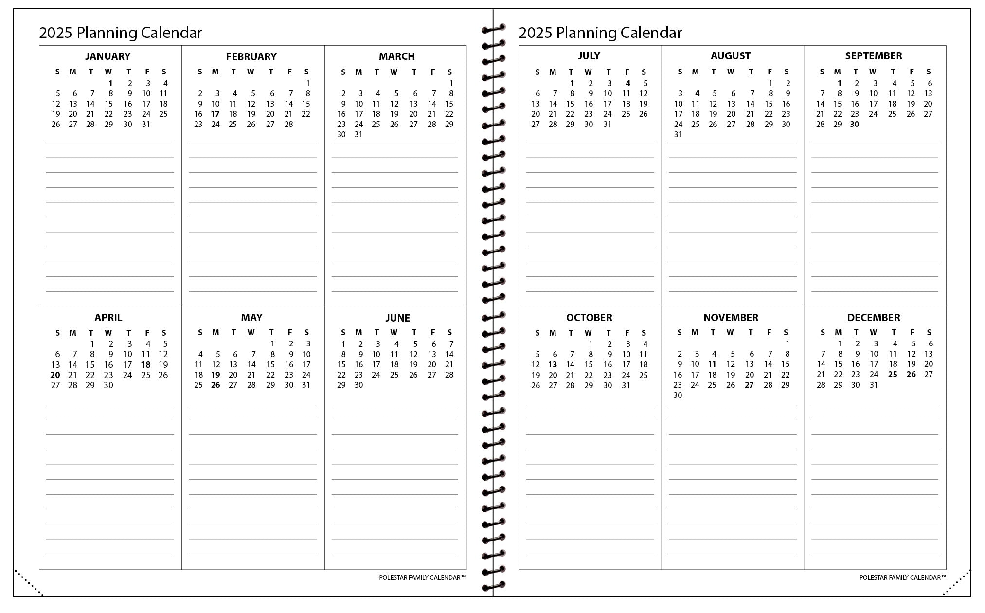 2025 Polestar Family Calendar Polestar Calendars Polestar Family Calendar 2025 Canada