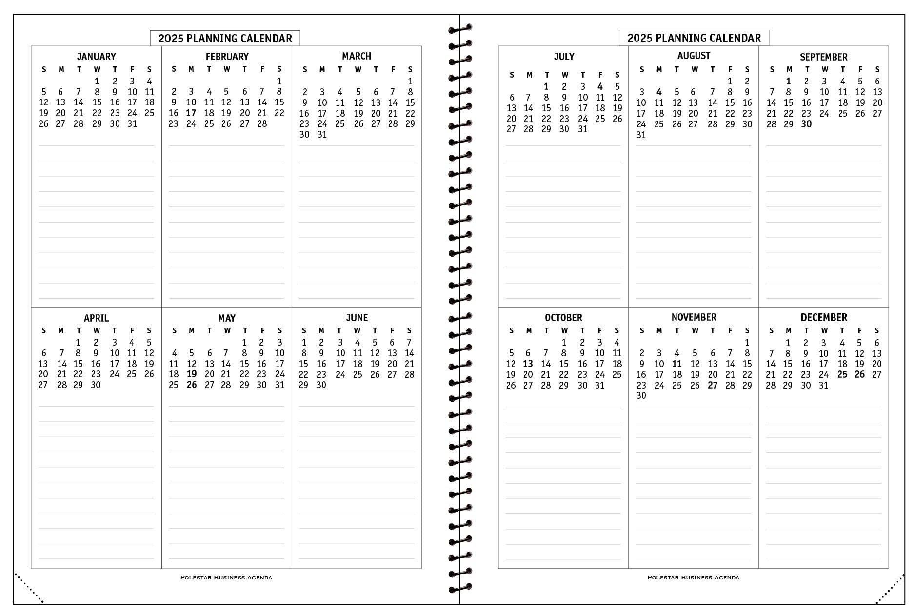 2025 Polestar Business Agenda Polestar Calendars Polestar Family Calendar 2025 Canada