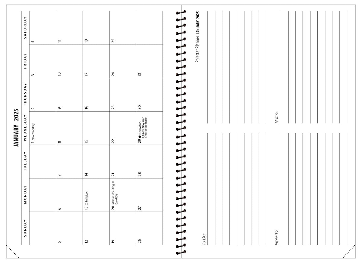 2025 Polestar Planner Polestar Calendars