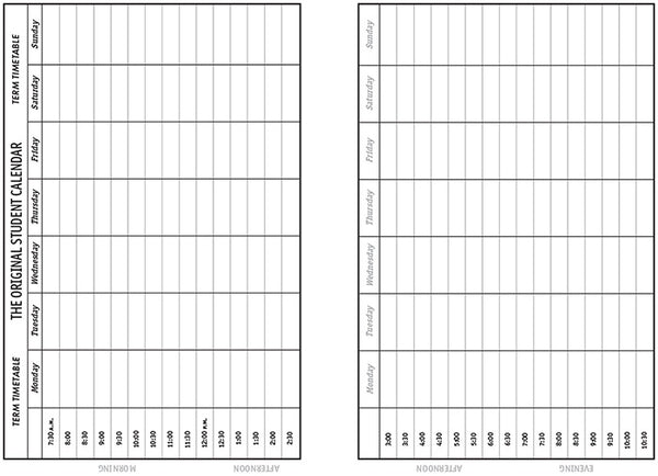 Original Student Calendar 2027/28